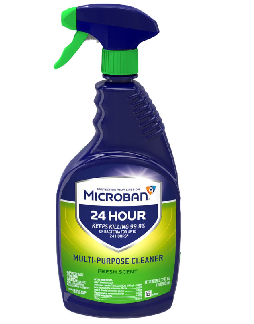 Microban 48587 Multi-Purpose Cleaner, Fresh Scent, 32 Ounce