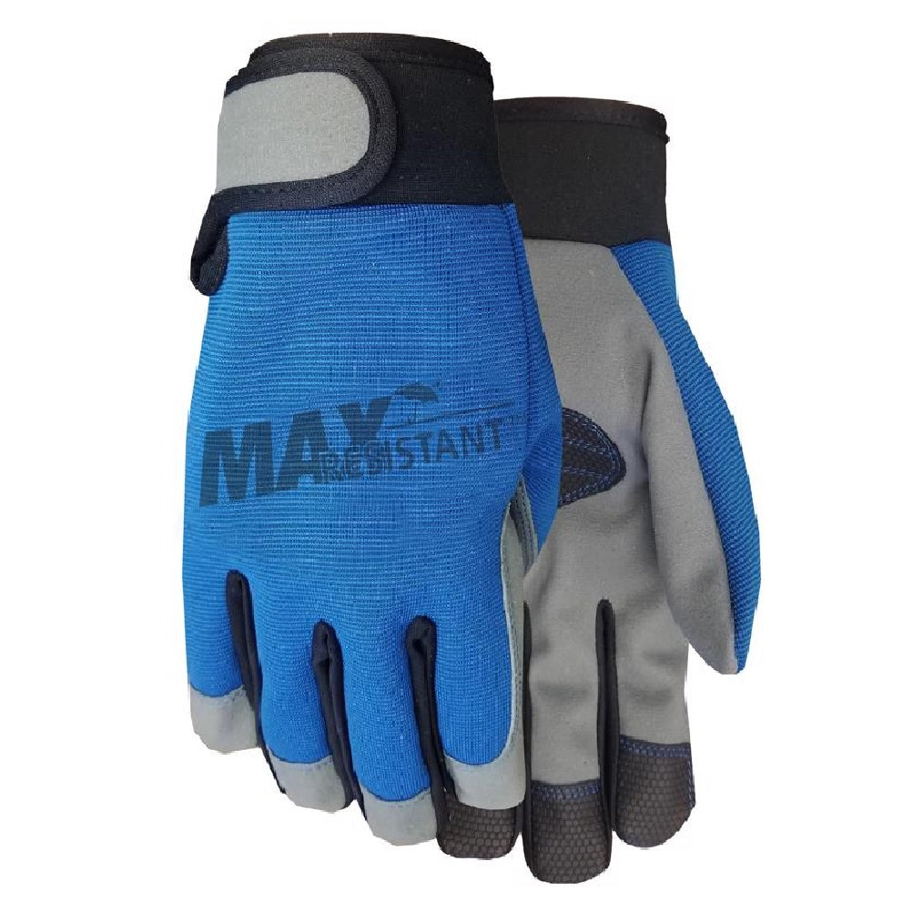 MidWest Quality MX453BL-L Max Resistant Gloves, Synthetic Leather