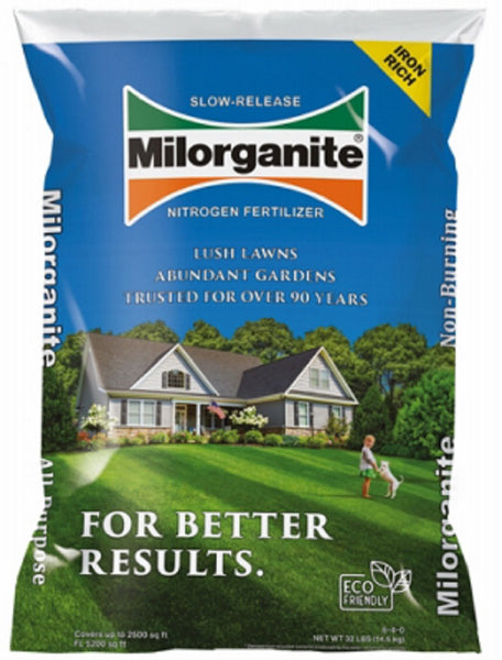 Milorganite 64032 Slow-Release Nitrogen Fertilizer, 32 LB
