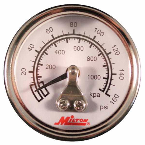 Milton 1189 Mini High Pressure Gauge, 1/8", 0-160 PSI