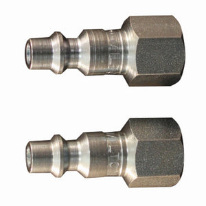Milton S-728 Female M style plugs, 1/4", 300 PSI, 2 Pack