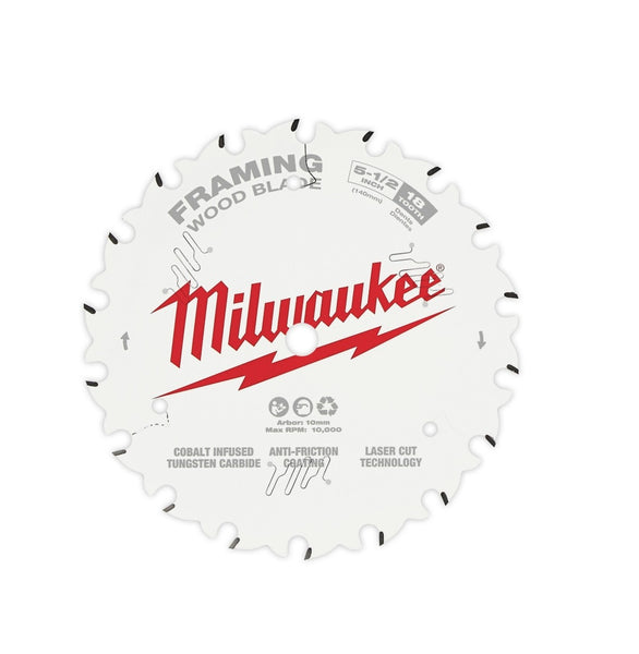 Milwaukee 48-40-0520 Circular Saw Blade, 18-Teeth, 5-1/2 inch
