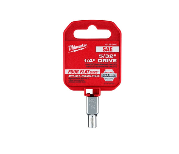 Milwaukee 45-34-9000 SAE Socket, 5/32 in Socket, 1/4 inch Drive