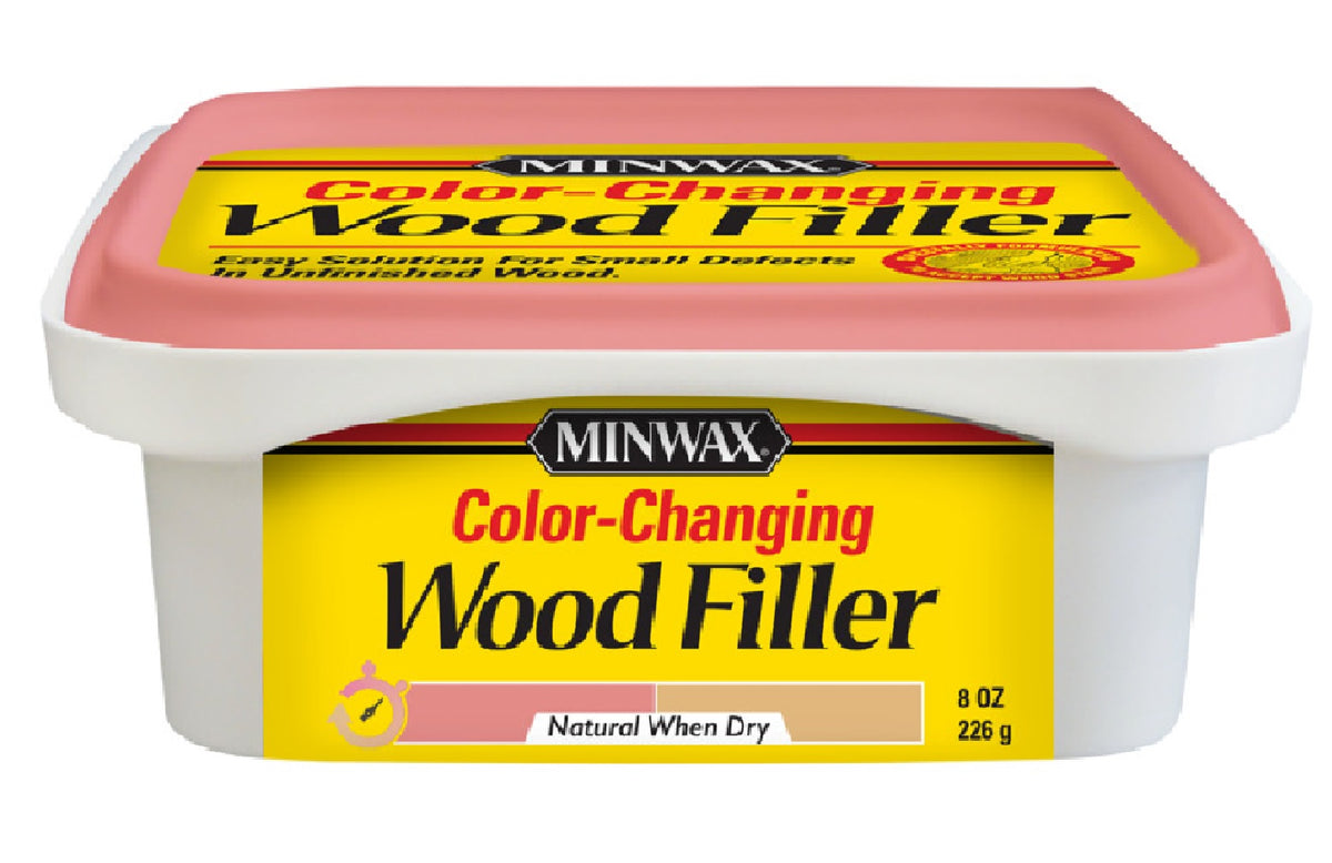 Minwax 448700000 Color-Changing Wood Filler, Natural, 8 Ounce