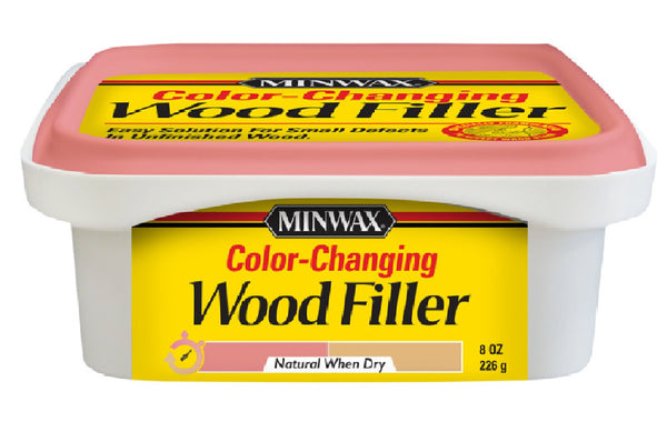 Minwax 448700000 Color-Changing Wood Filler, Natural, 8 Ounce