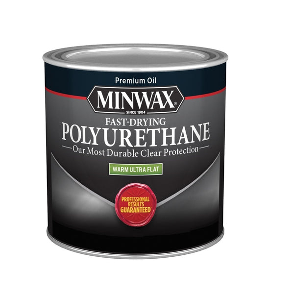 Minwax 230114444 Fast-Drying Polyurethane Wood Finish, 1/2 Pint