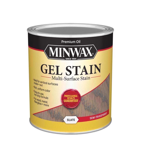 Minwax 616120444 Oil-Based Gel Stain, Slate, 1 Quart