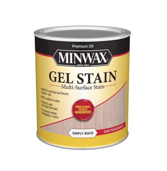Minwax 616110444 Oil-Based Gel Stain, Simply White, 1 Quart