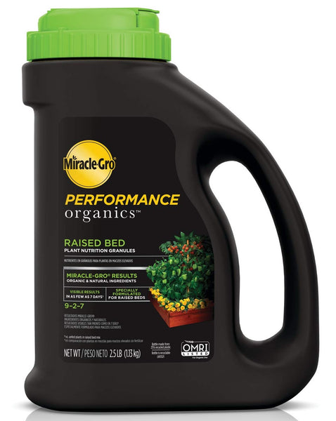 Miracle-Gro 3005910 Performance Organics Raised-Bed Plant Food, 2.5 Lbs