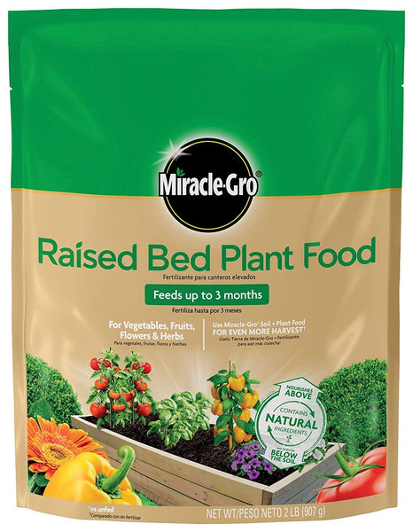 Miracle-Gro 3330110 Raised Bed Plant Food, 2 Lbs
