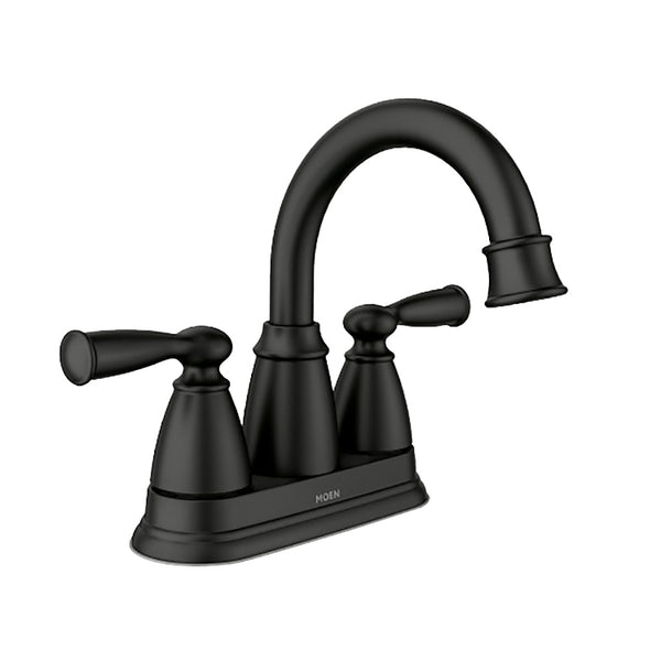 Moen 84943BL Banbury Two Handle High Arc Bathroom Faucet, Matte Black