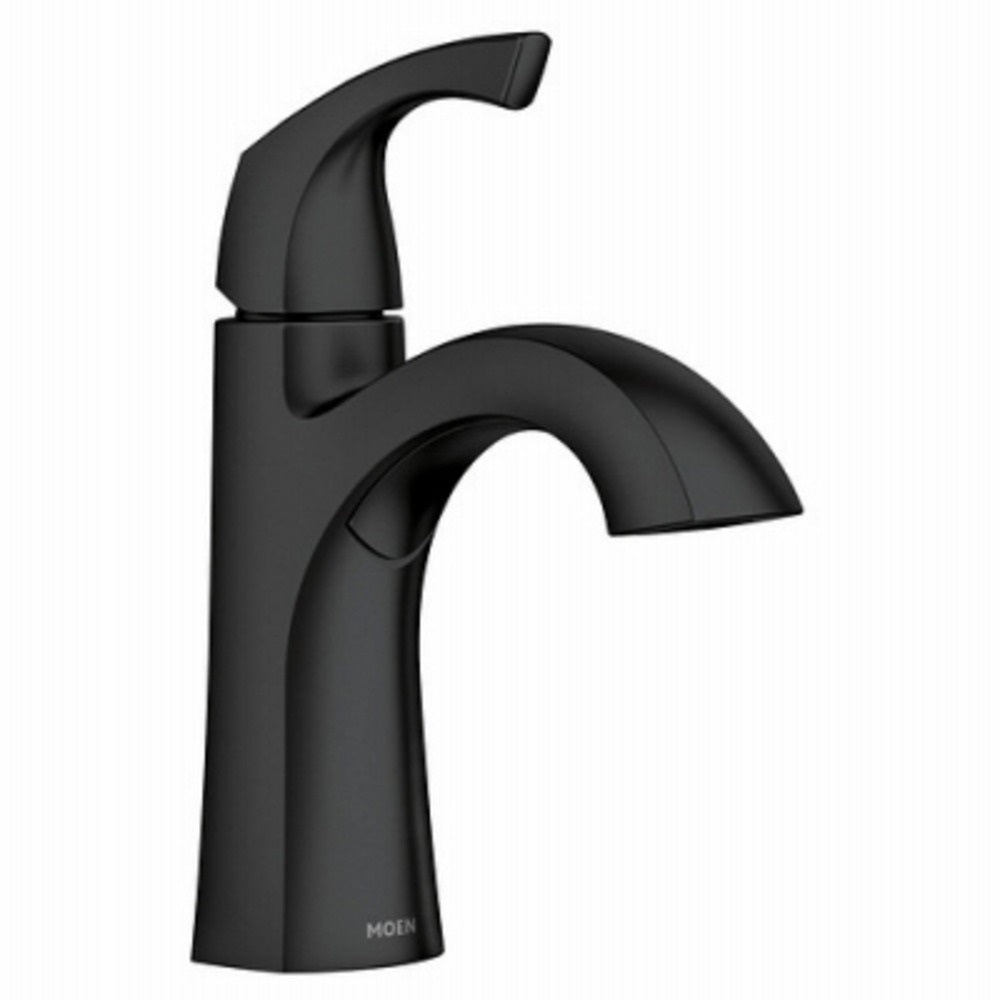 Moen 84505BL Lindor One-Handle High Arc Bathroom Faucet, Matte Black