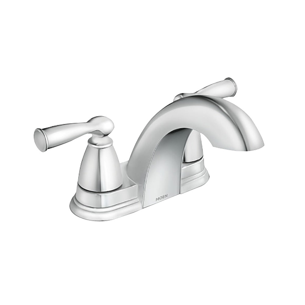 Moen 84942 Banbury Two Handle Low Arc Bathroom Faucet, Chrome