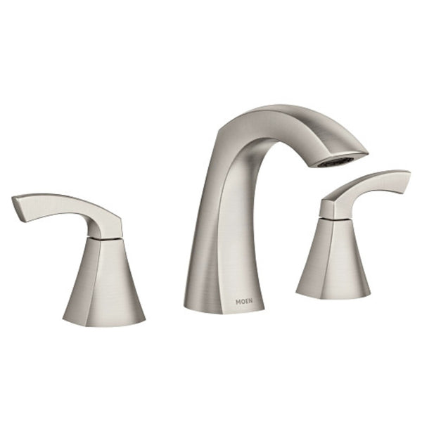 Moen 84504SRN Lindor Two-Handle High Arc Bathroom Faucet, Spot Resist Brushed Nickel