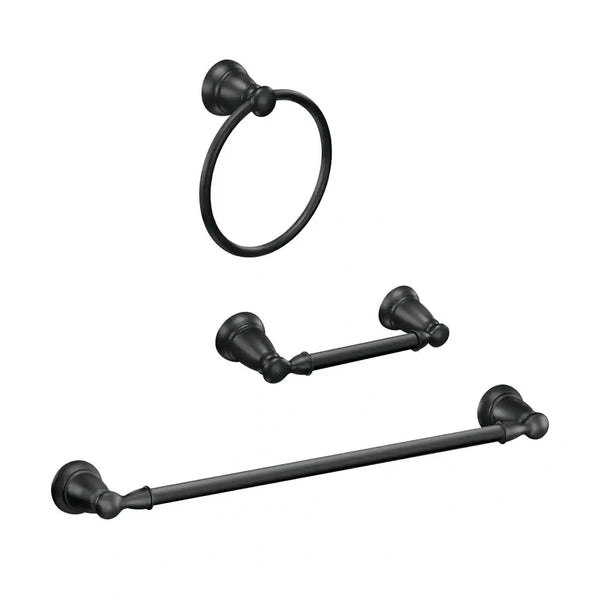 Moen Y2633BL Banbury Bathroom Set, Matte Black