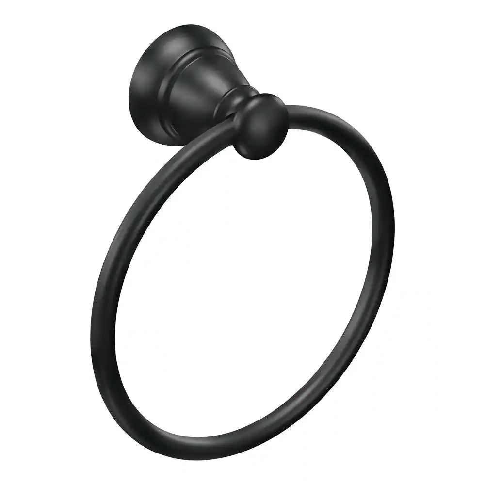 Moen Y2686BL Banbury Towel Ring, Matte Black