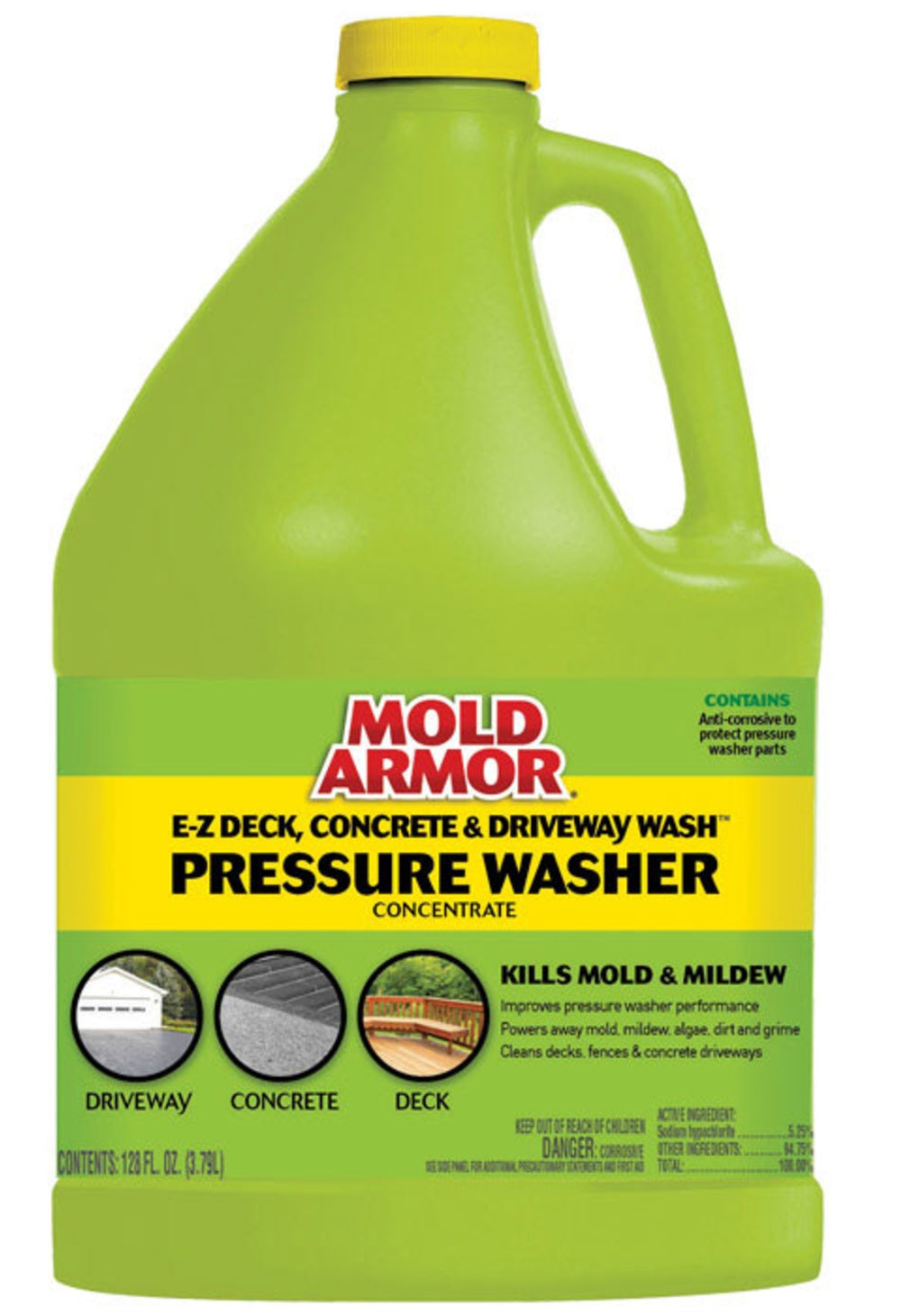 Mold Armor FG582 E-Z Deck, Concrete & Driveway Wash Pressure Washer, 128 Oz