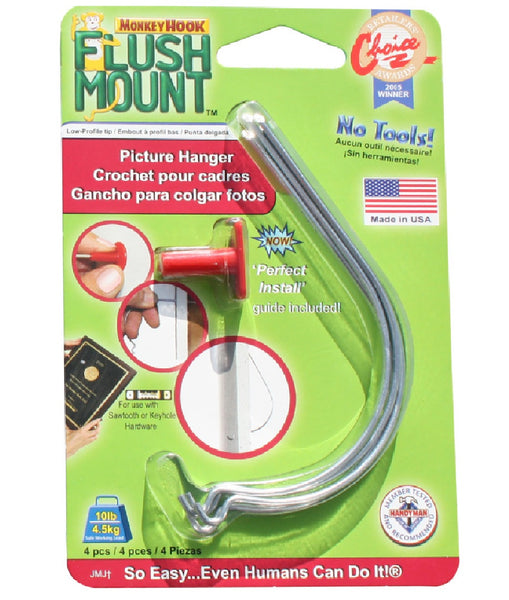 Monkey Hook TMH-444 Flush-Mount Picture Hanger, Steel