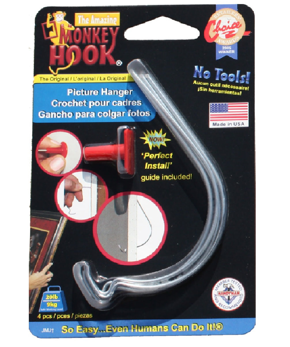 Monkey Hook TMH-222 Gorilla Grade Picture Hanger, Silver