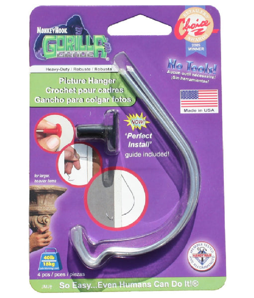 Monkey Hook TMH-345 Picture Hanger, Silver