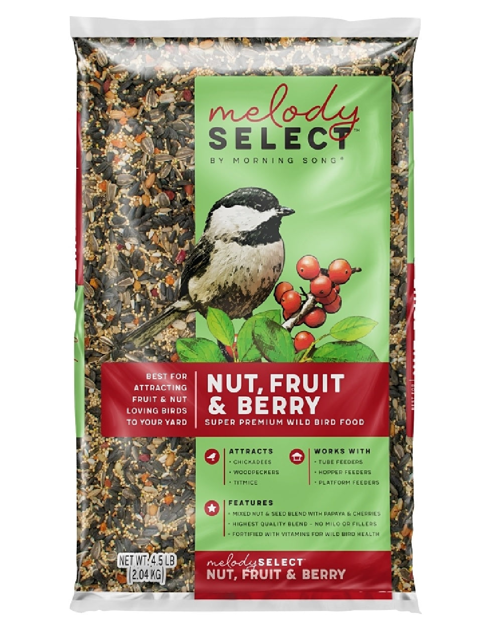 Morning Song 14063 Berry Fruit Nut Wild Bird Food, 4.5 Lb