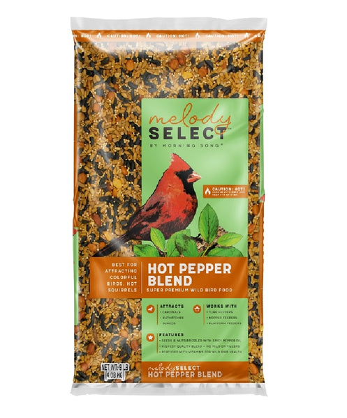Morning Song 14060 Hot Pepper Blend Flavor Wild Bird Food, 9 Lb