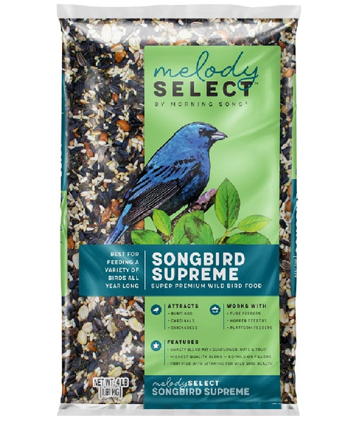 Morning Song 14061 Songbird Supreme Flavor Wild Bird Food, 4 Lb