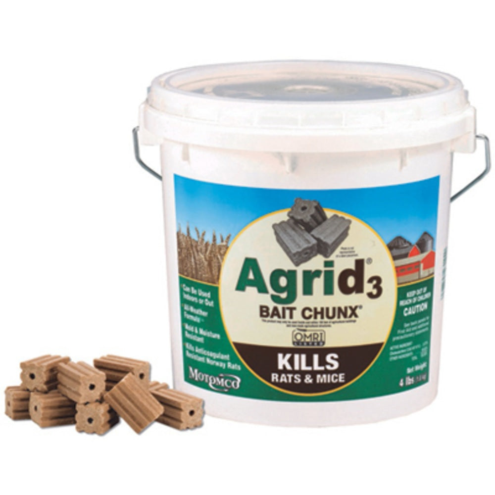 Motomco 23144 Agrid 3 Bait Chunks Rodenticide