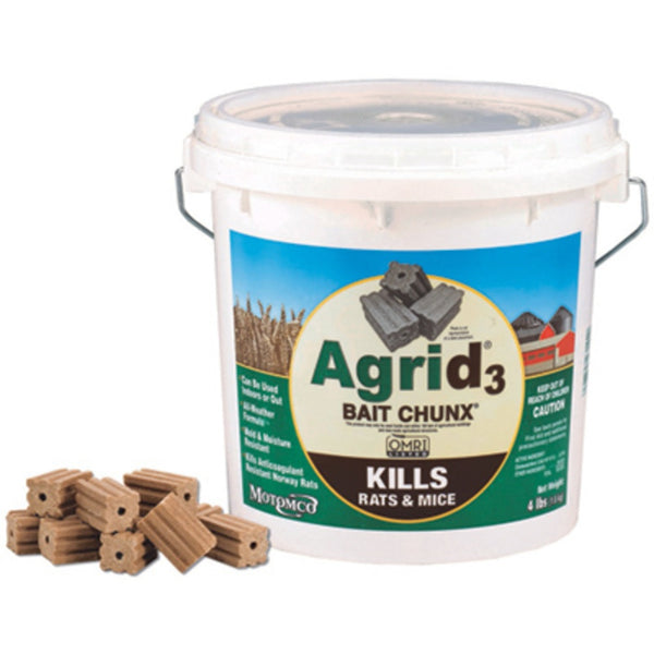 Motomco 23144 Agrid 3 Bait Chunks Rodenticide