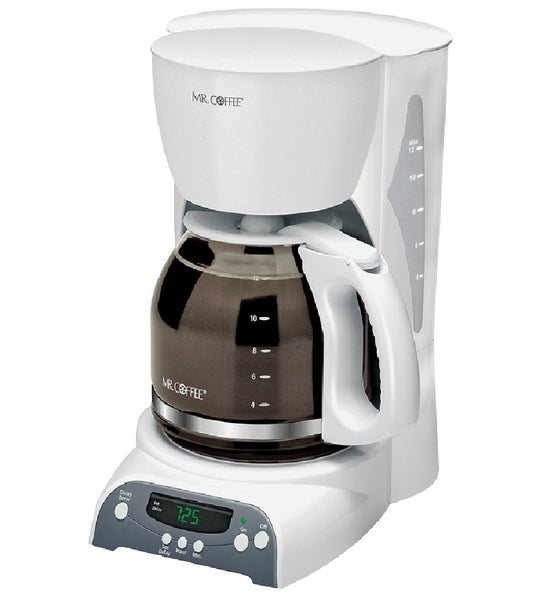 Mr. Coffee 2132171 Coffee Maker, 12 Cups, White