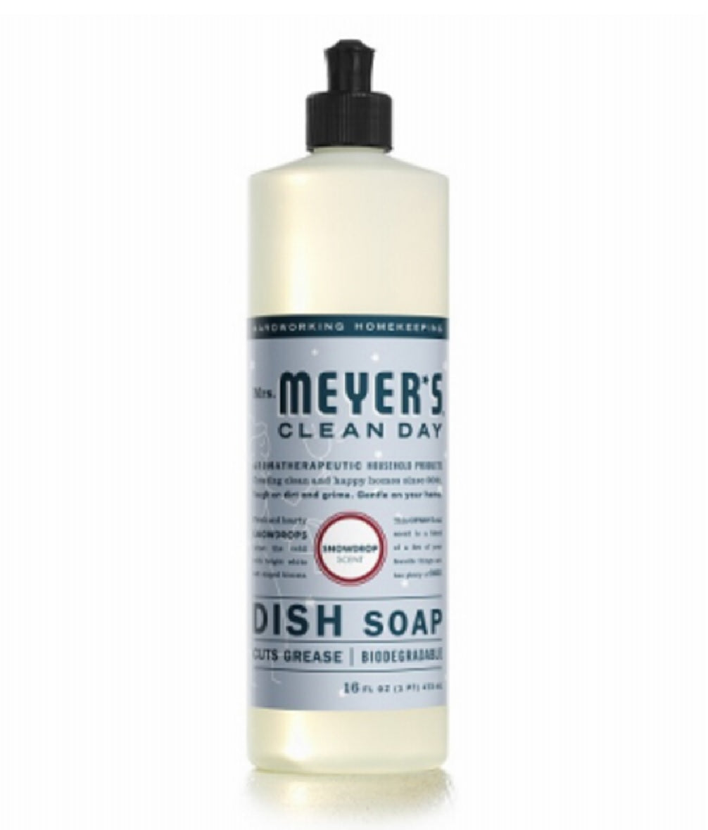 Mrs Meyers Clean Day 11364 Liquid Dish Soap, Snowdrop Scent, 16 Ounce