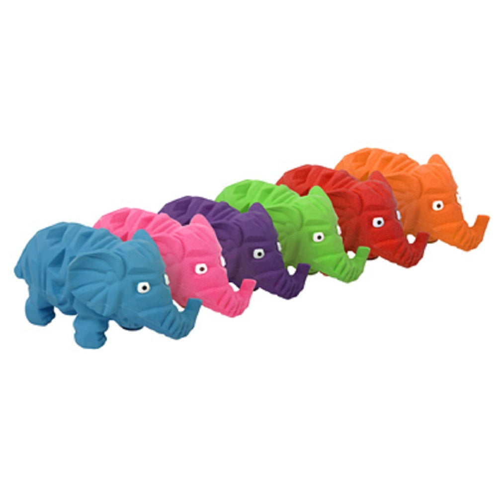 Multipet 61274 Origami Latex Elephants Dog Toy, 8 Inch