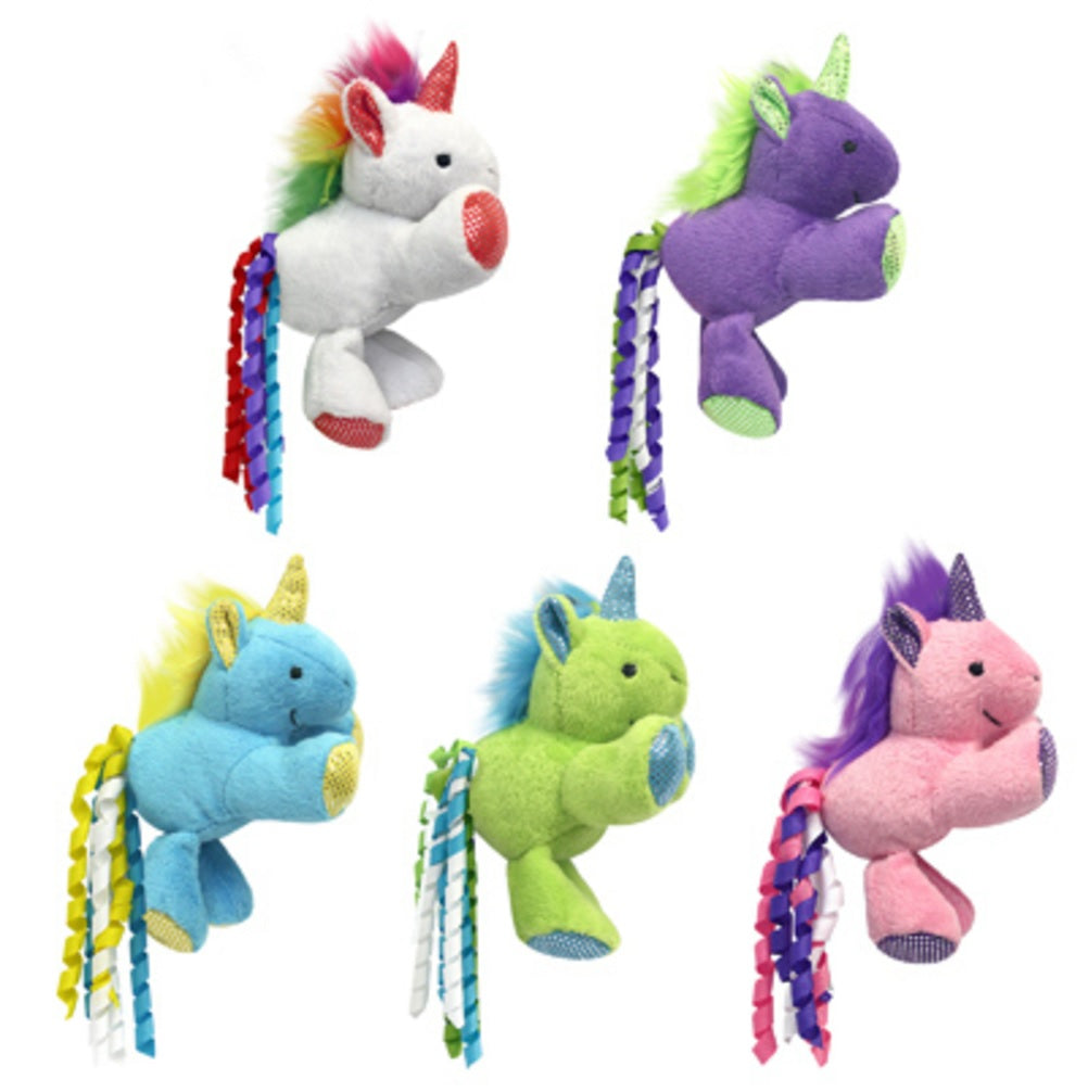 Multipet 20642 Unicorn Plush Cat Toy, 4 Inch