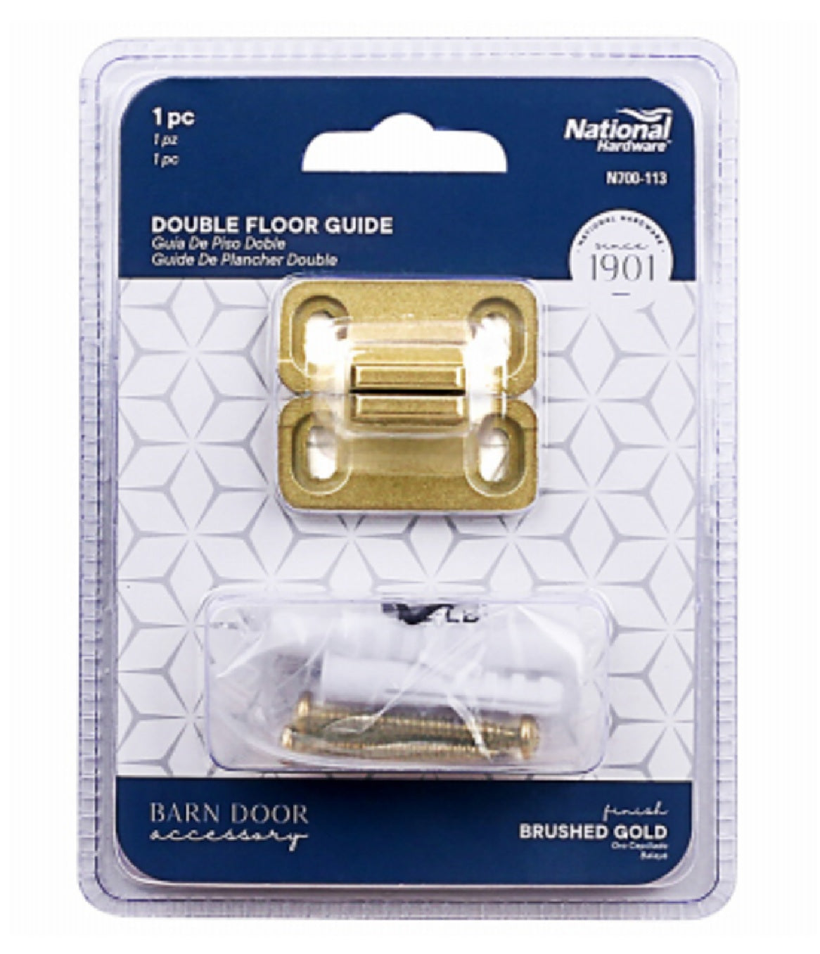 National Hardware N700-113 Double Floor Door Guide