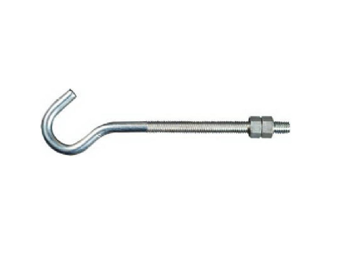 National Hardware N100-393 Hook and J Bolt, Zinc Plated