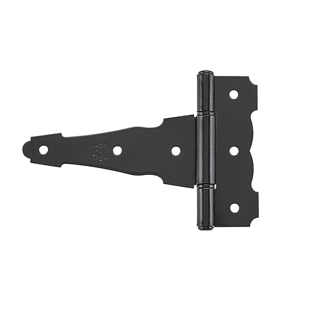 National Hardware N109-041 841 Ornamental/Reversible T Hinges, 4", Black