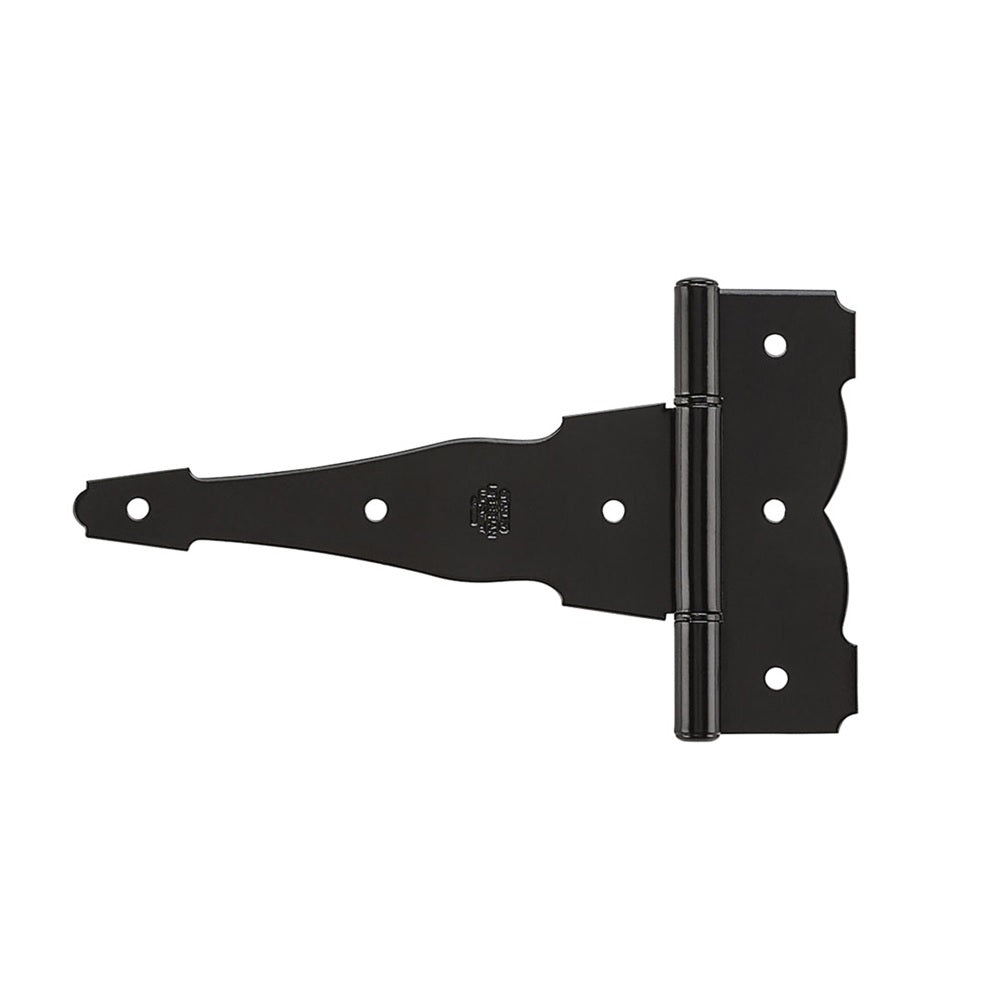 National Hardware N109-037 841 Ornamental/Reversible T Hinges, 8", Black