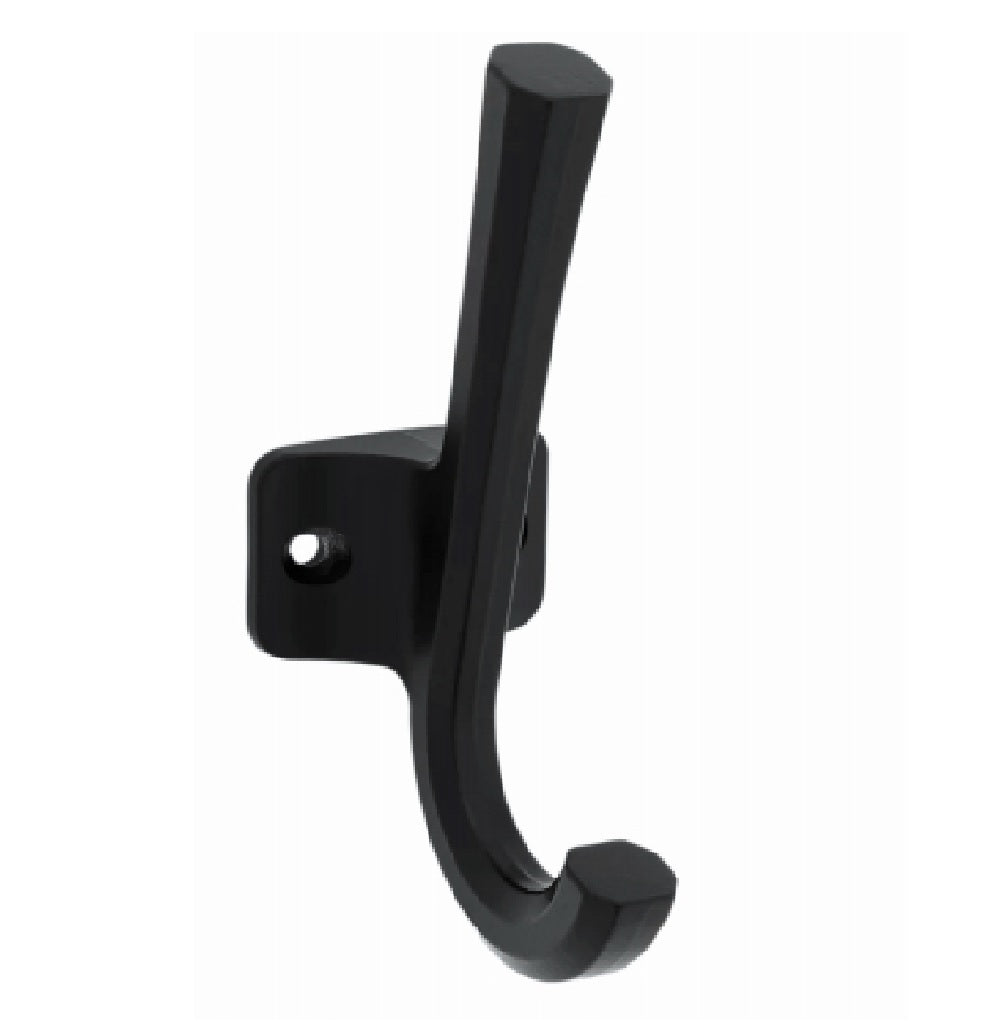 National Hardware N337-912 Powell Angled Hook, Matte Black