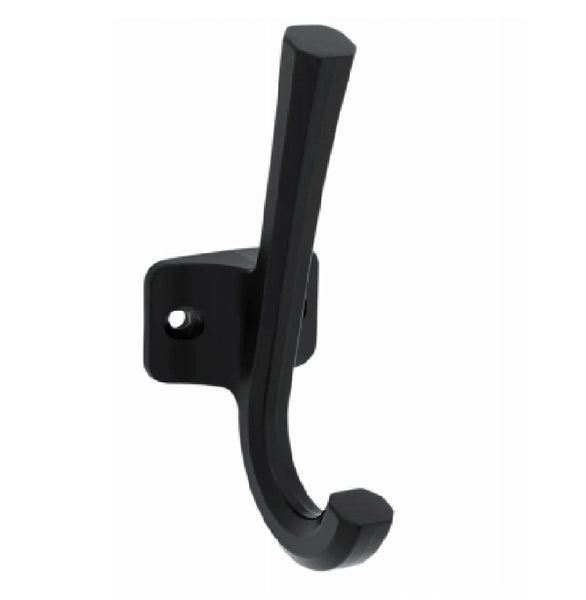 National Hardware N337-912 Powell Angled Hook, Matte Black
