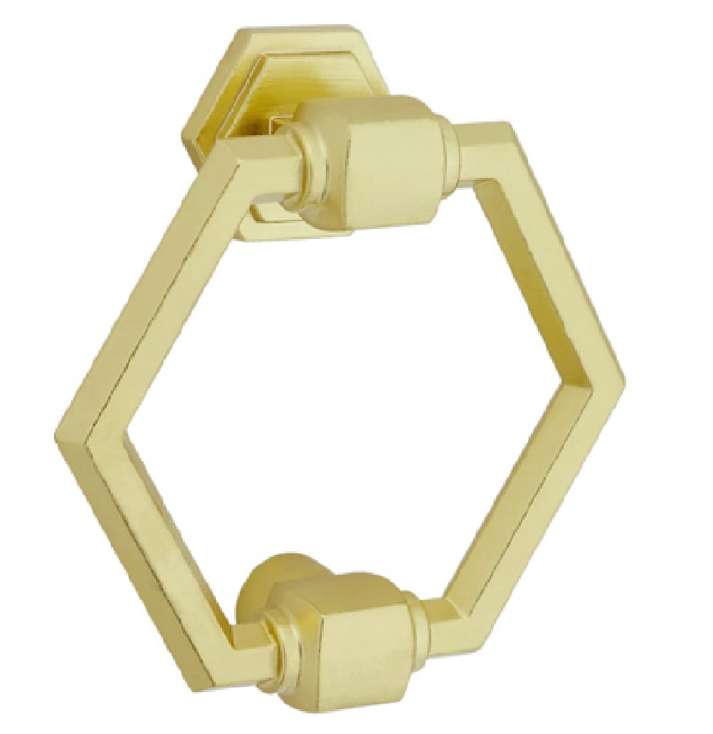 National Hardware N336-708 Powell Door Knocker, Brushed Gold