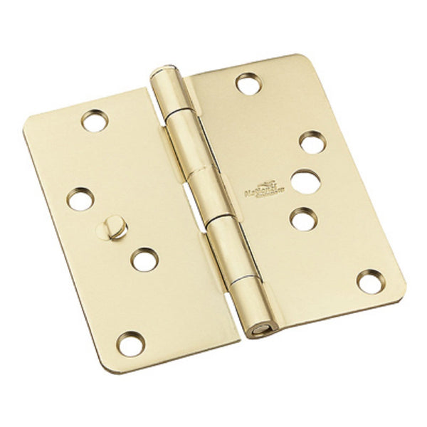 National Hardware N830-417 Security Hinge, Satin Brass, 4 Inch