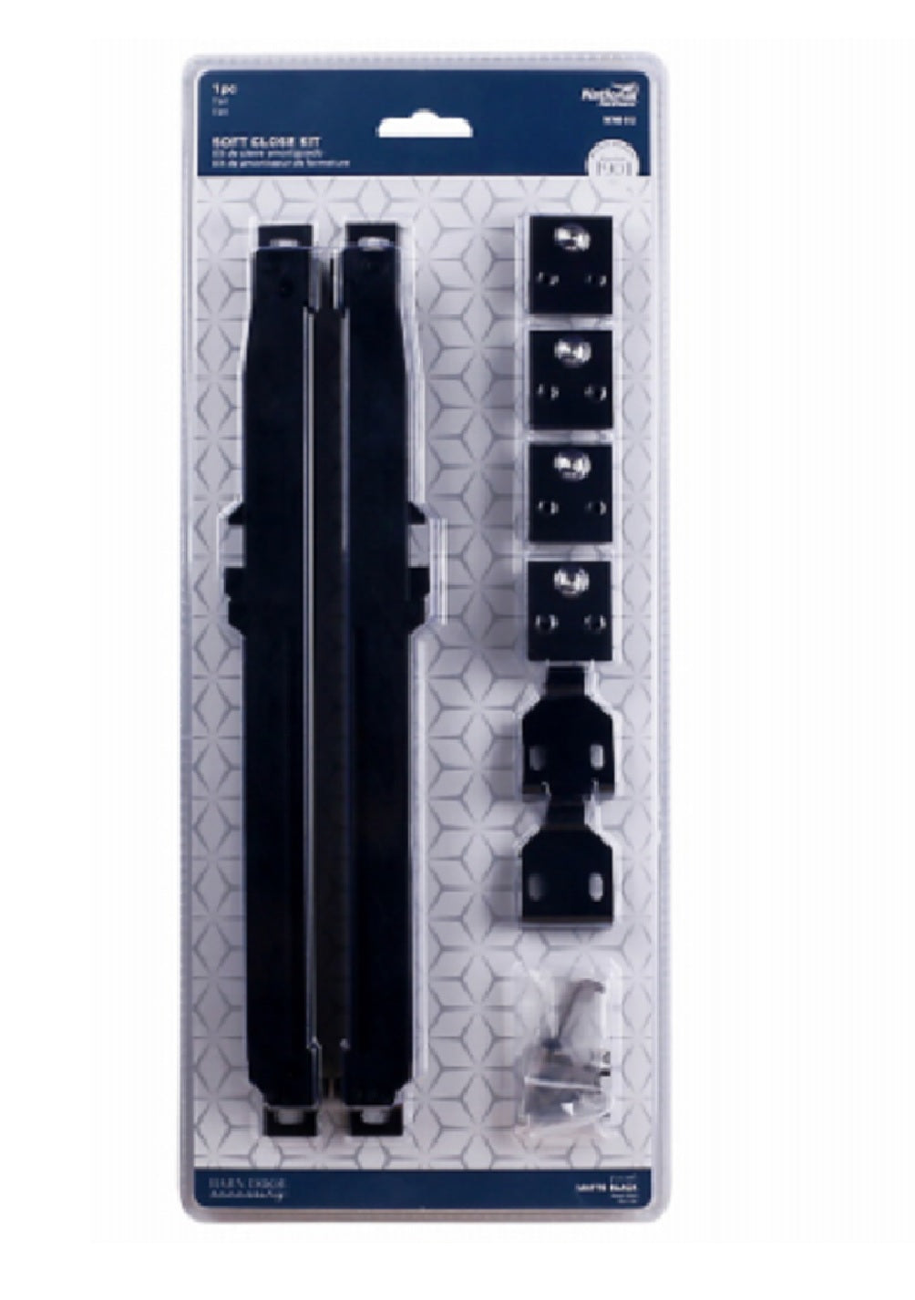 National Hardware N700-112 Sliding Door Soft Close Kit, Matte Black