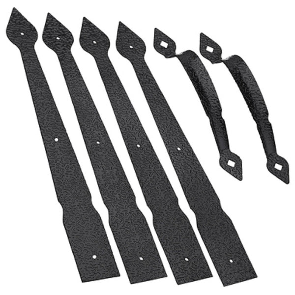 National Hardware N109-017 Spear Gate Kit With Pull, Black, 10 Inch