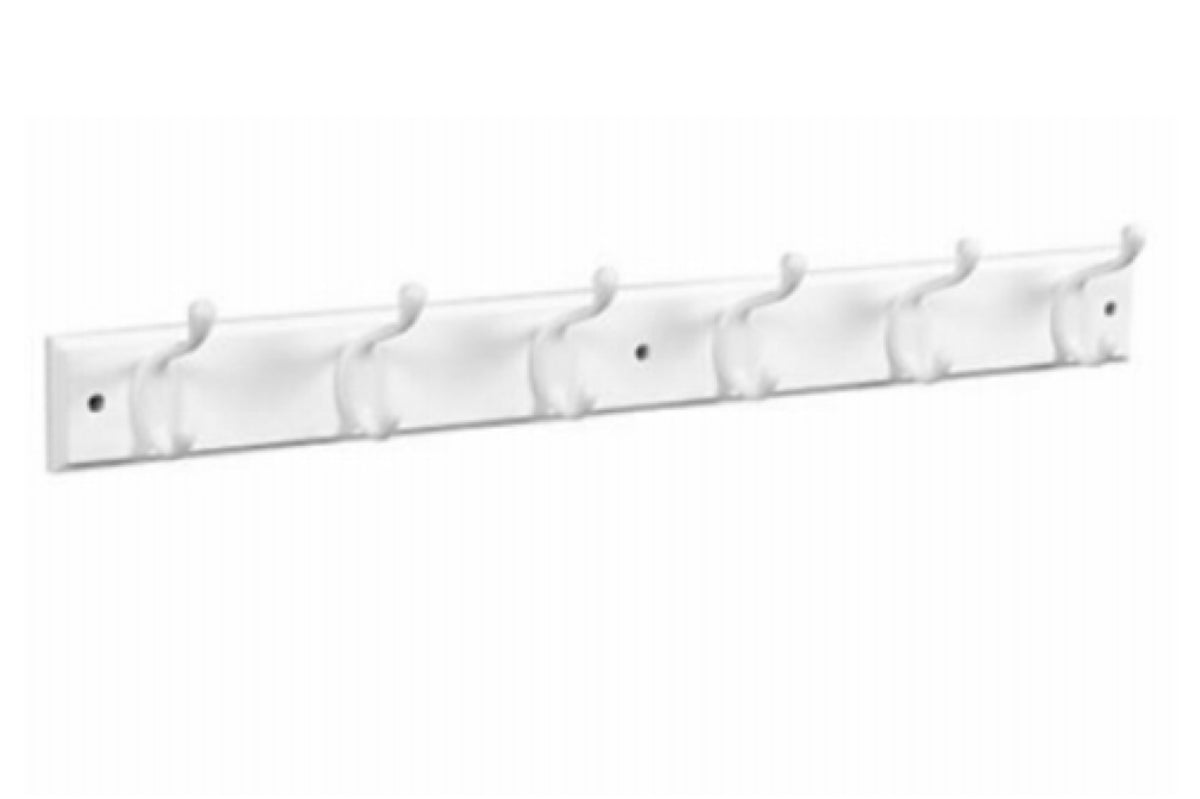 National Hardware S812-974 Hook Rail, White