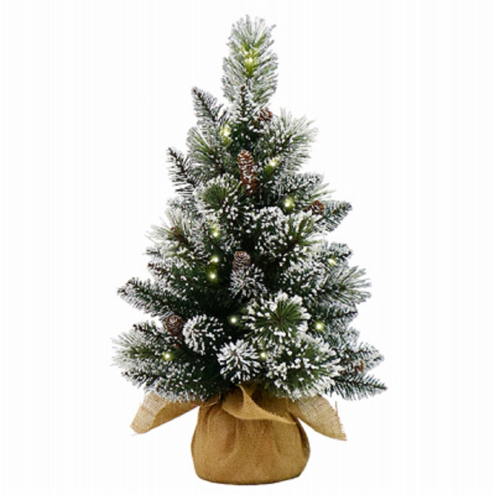 National Tree GB2-392-20-B Glittery Bristle Pine Artificial Tree, 2 Feet
