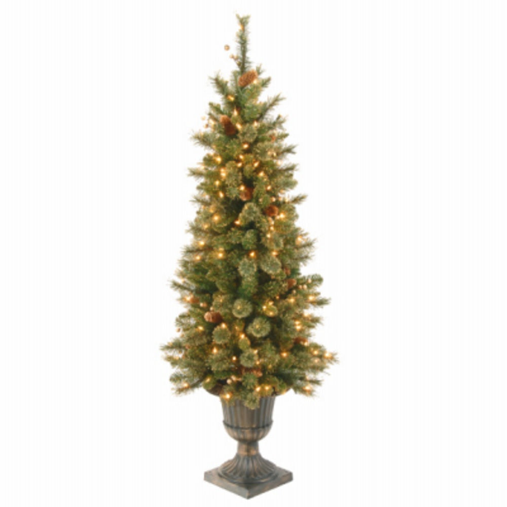 National Tree GLB1-306-40 Golden Bristle Entrance Artificial Christmas Tree, 4 Feet