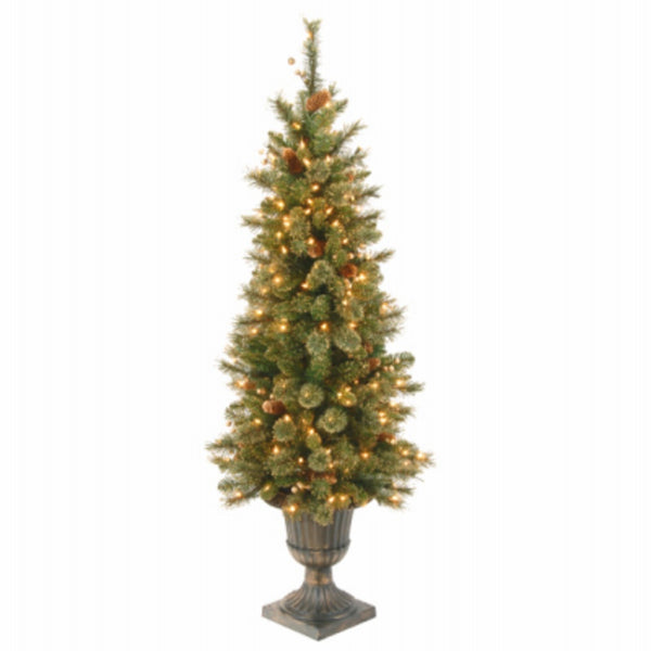 National Tree GLB1-306-40 Golden Bristle Entrance Artificial Christmas Tree, 4 Feet