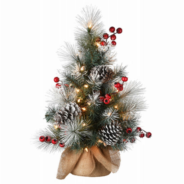 National Tree SGP-305-20-B Snowy Glacier Pine Artificial Tree, 2 Feet
