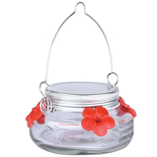 Nature's Way MJF1 Mason Jar Hummingbird Feeder, 6 Oz Capacity