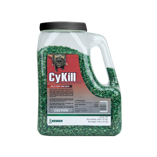 Neogen 112840 CyKill Rodenticide Bait, 4 lb Jug